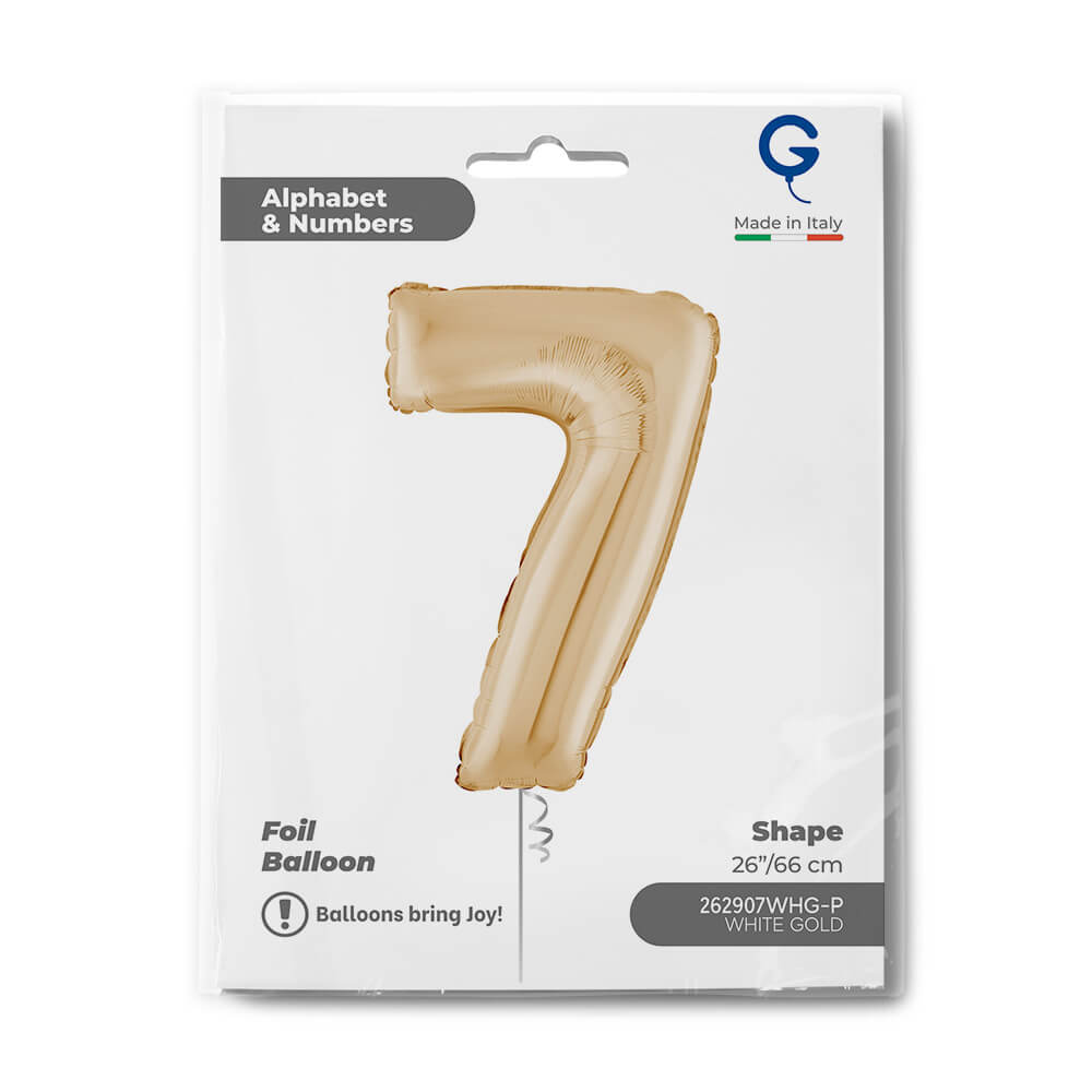 Fóliová číslice světle zlatá 7 - 66 cm