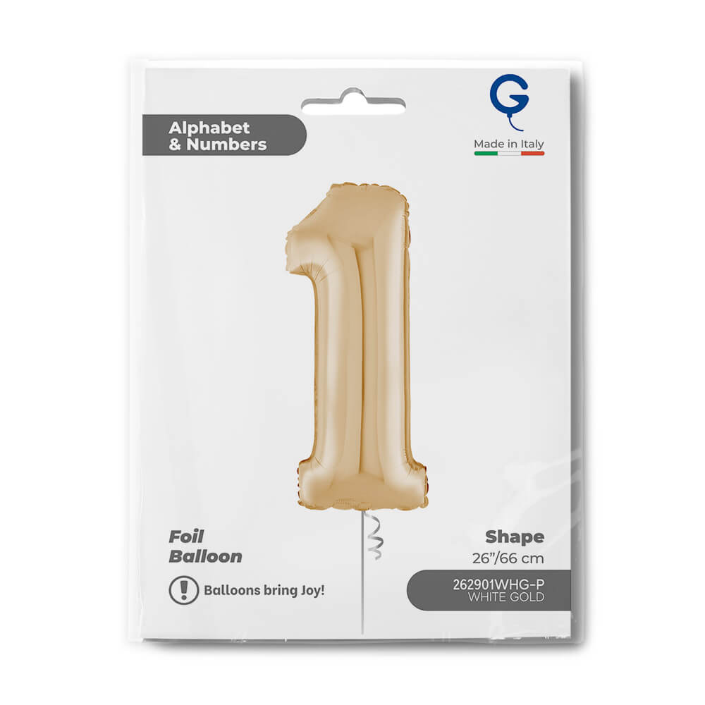 Fóliová číslice světle zlatá 1 - 66 cm
