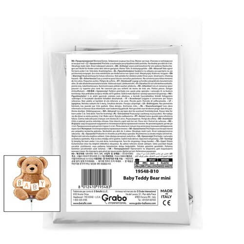 Fóliový balónek MINI Medvídek 35 cm