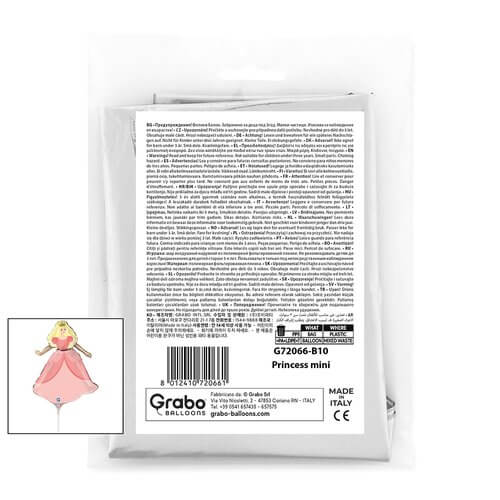 Fóliový balónek MINI Princezna růžová 35 cm