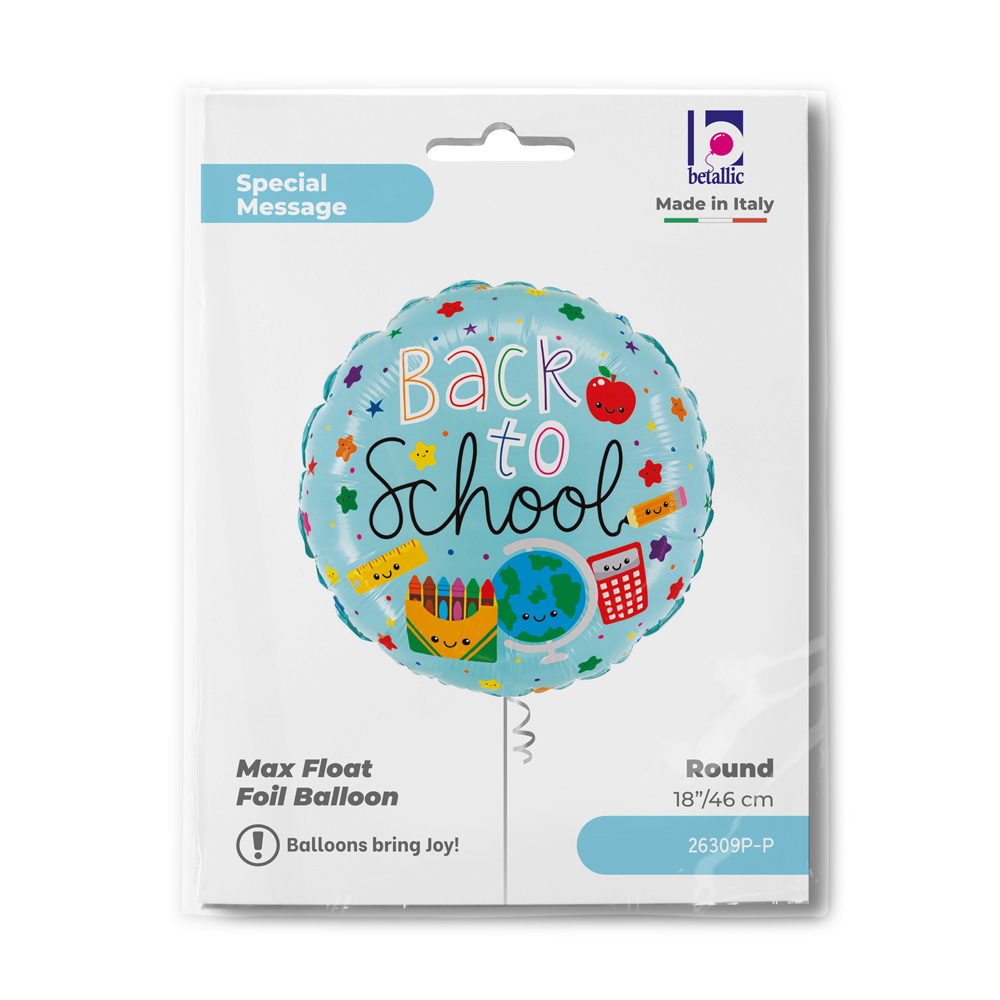 Fóliový balónek Back to School kulatý 46 cm