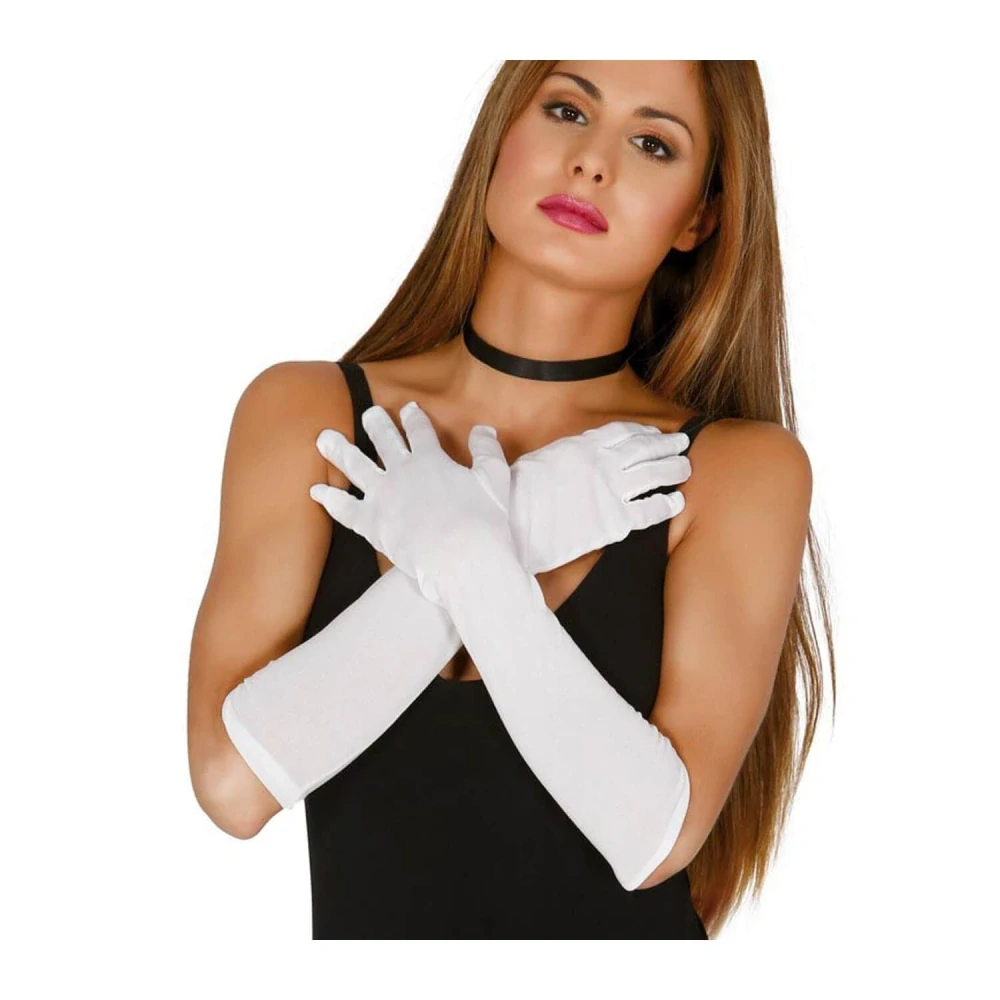 Bílé rukavičky 42 cm