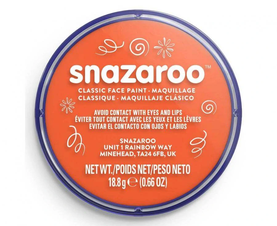 Barva na obličej Snazaroo Oranžová 18 ml