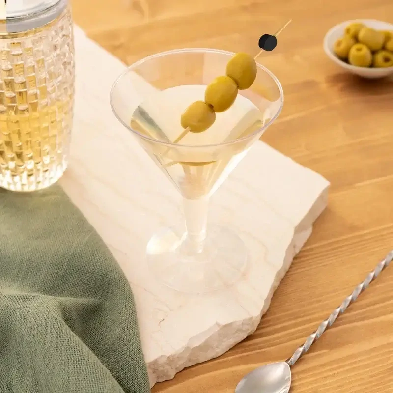 Plastové sklenky transparentní Koktejl Martini 3 ks