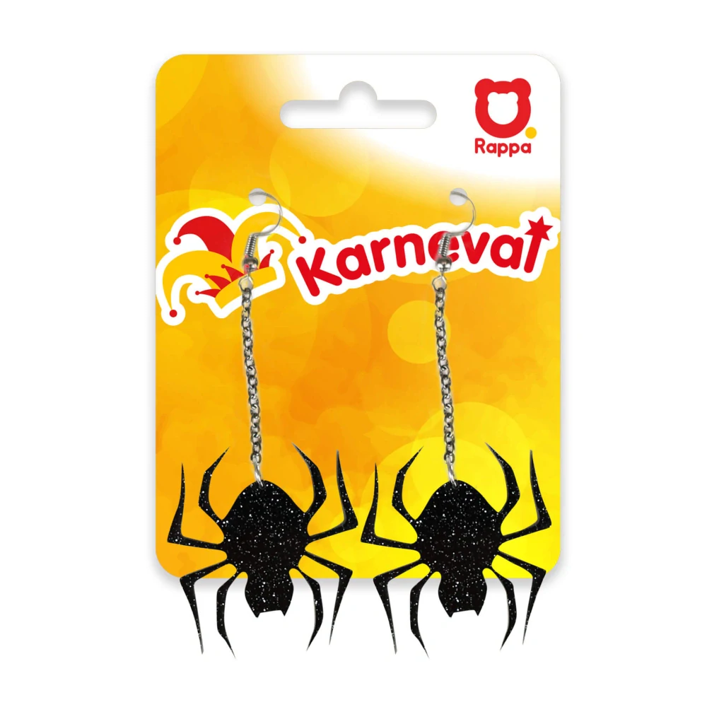 Náušnice Halloween pavouk třpytivé