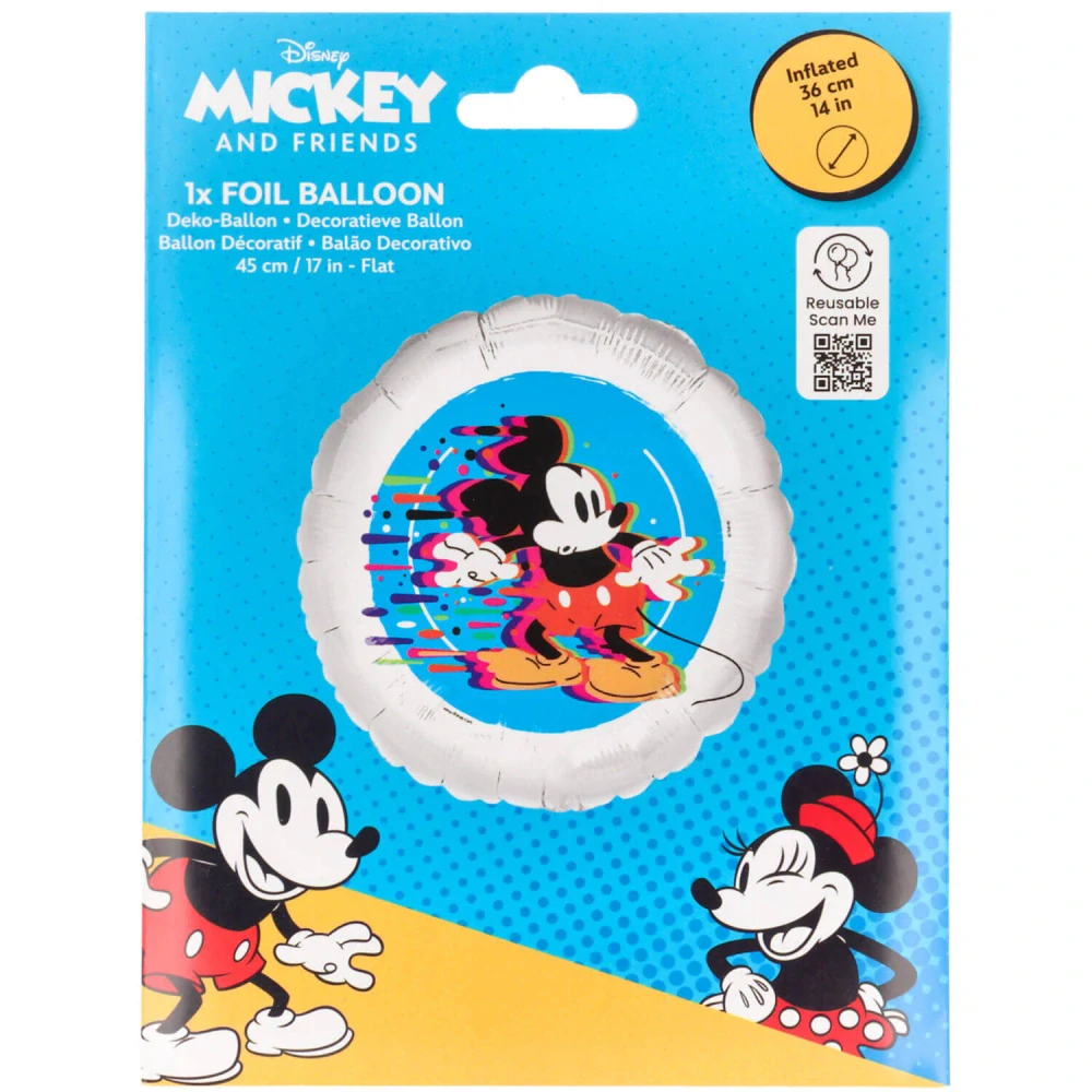 Fóliový balonek Mickey Mouse kruh 45 cm