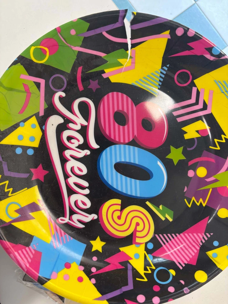 2. jakost Plastové misky Disco 80s 32 cm