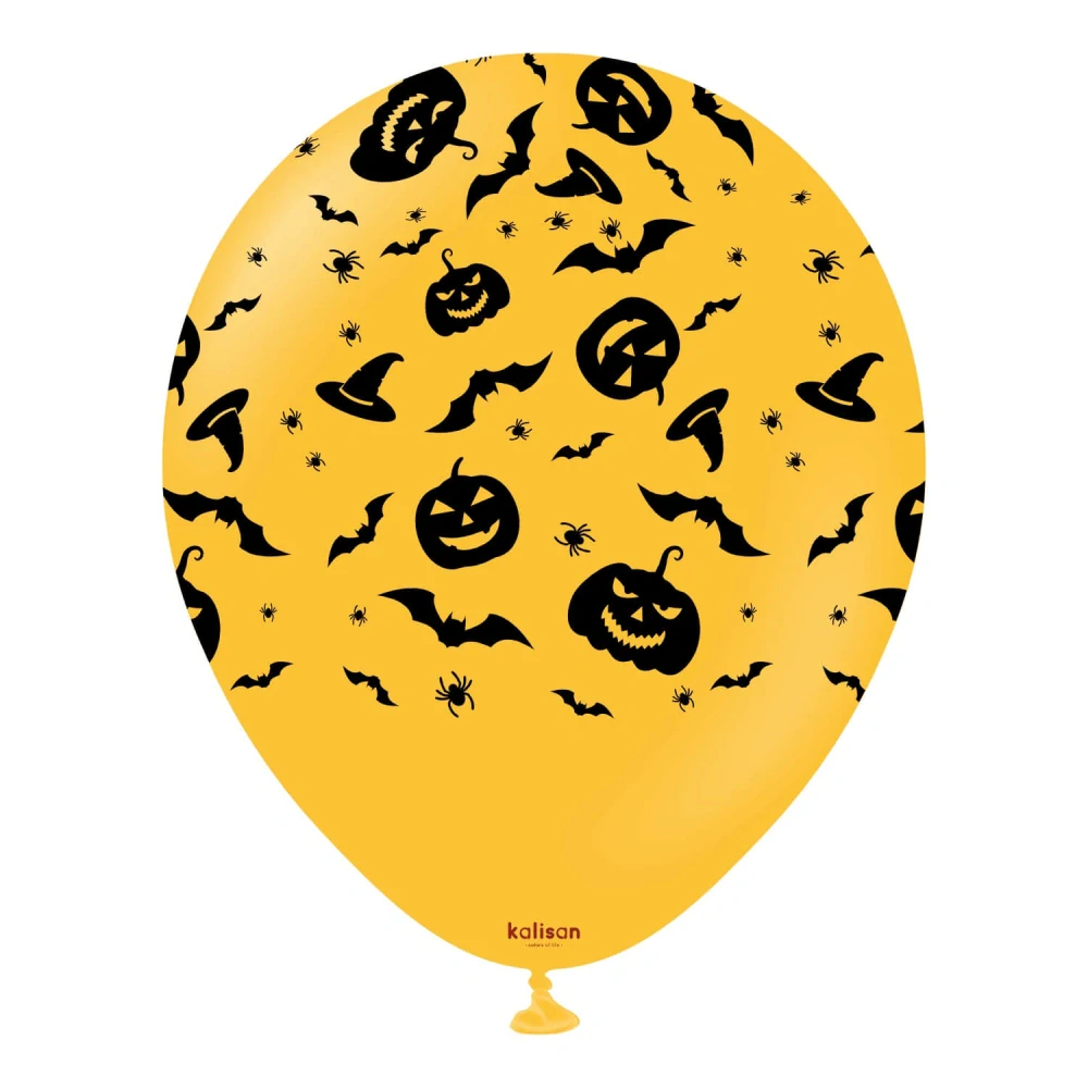 Latexové balonky Halloween dýně netopýři pavouci 5 ks