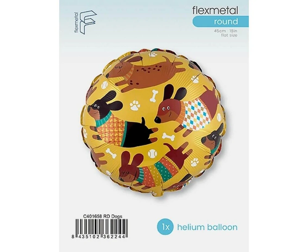 Fóliový balonek Pejsci kruh 46 cm