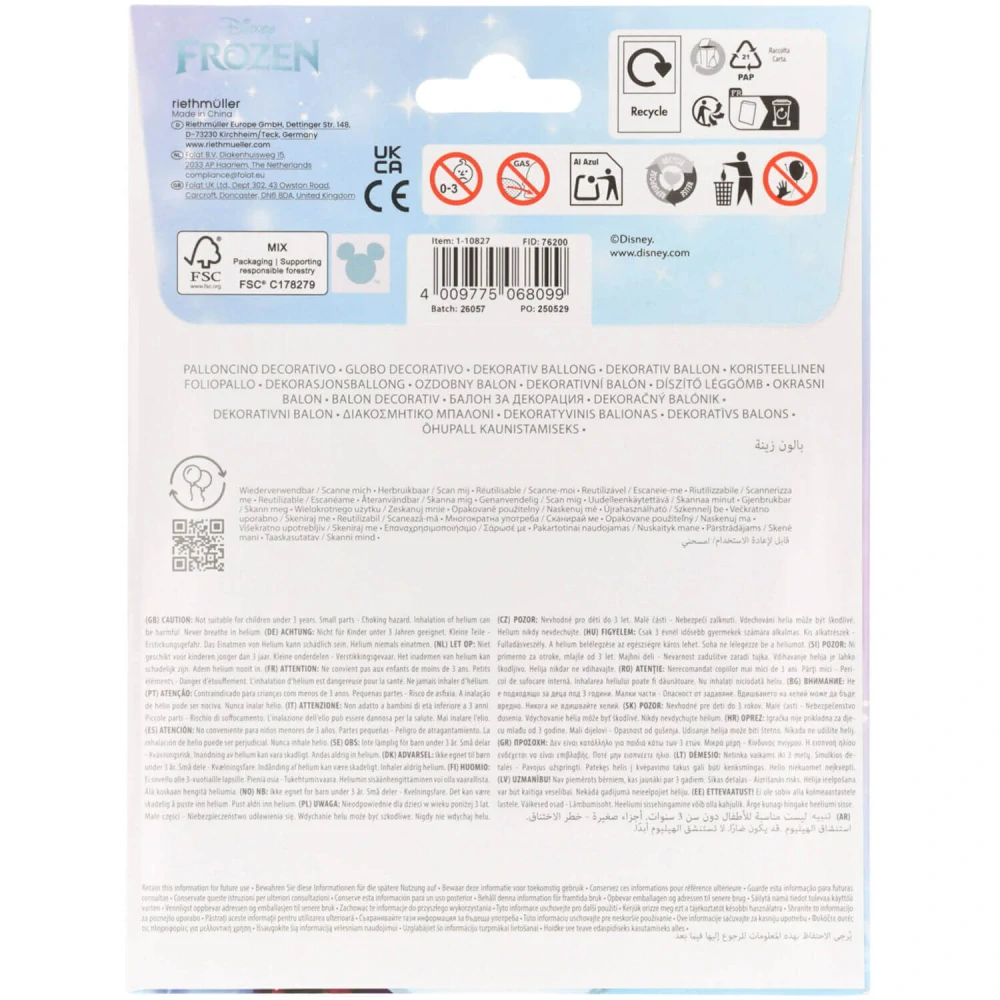 Fóliový balónek Frozen spring kruh 45 cm