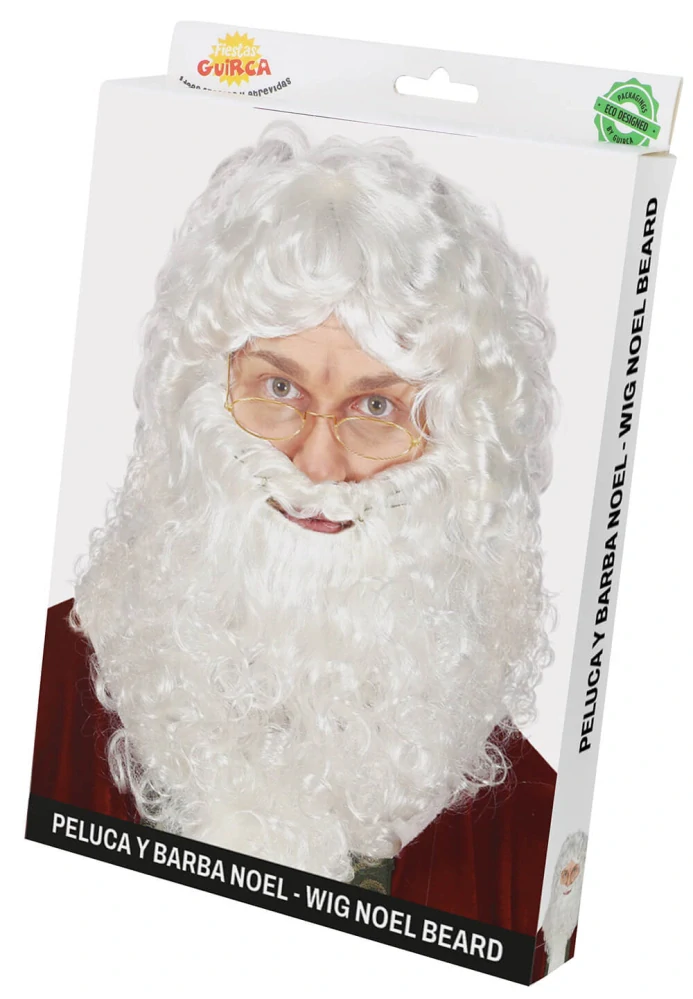 Paruka a vousy bílé Mikuláš a Santa Claus