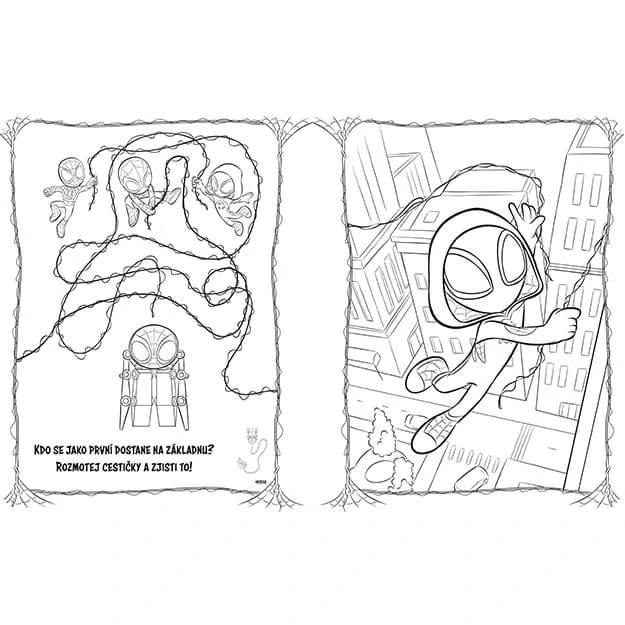 Samolepky s omalovánkami Spidey 100 ks