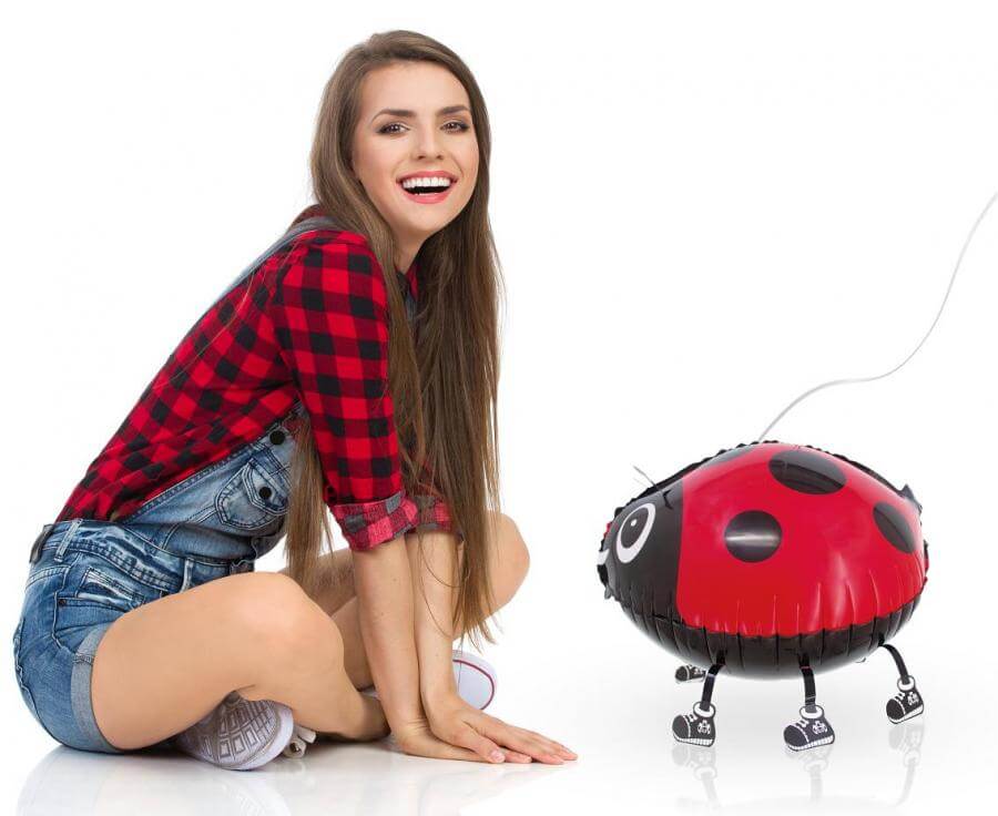 Chodící balonek - beruška 27 x 37 cm