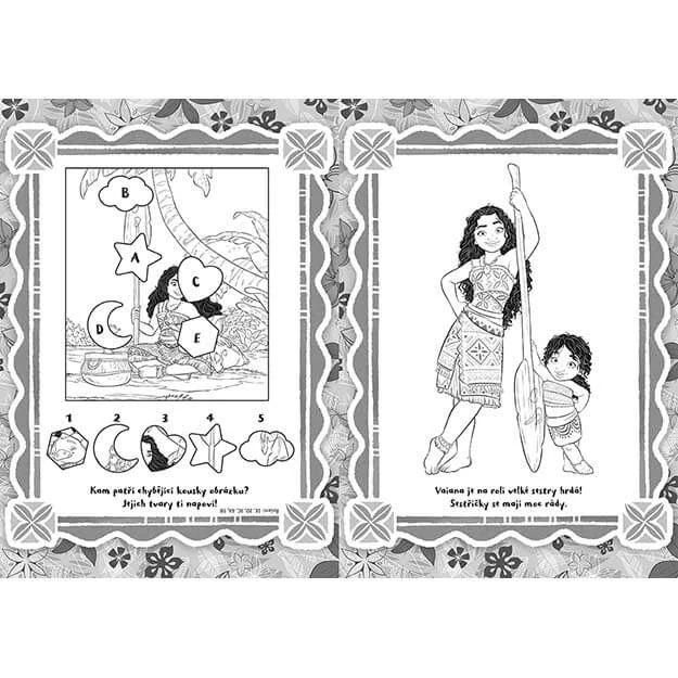 Omalovánky Vaiana A4 se samolepkami