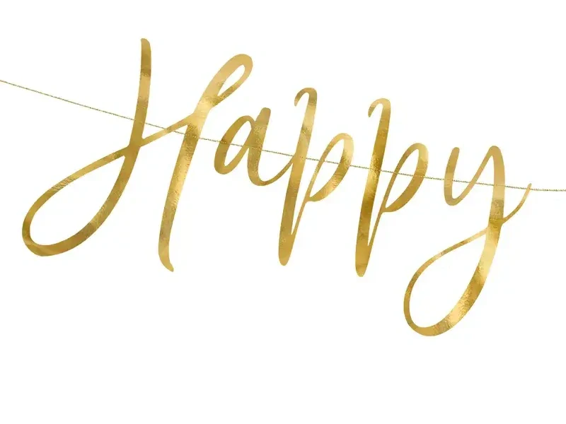 Party nápis zlatý Happy New Year