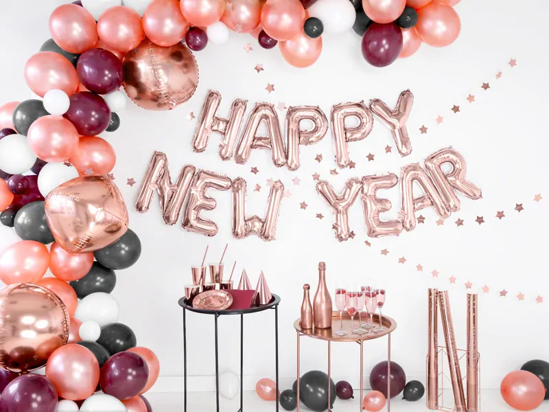 Foliové písmeno A rose gold 35 cm