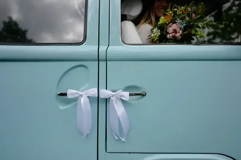 Dekorační mašle bílá 14 cm - 4 ks