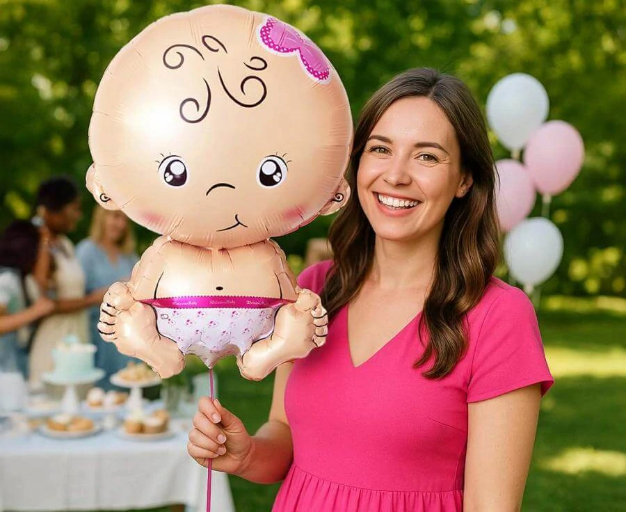 Foliový balonek miminko - holčička 37 x 55 cm