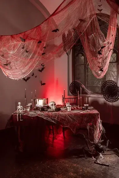 Dekorační rozeta pavučina černá 50cm