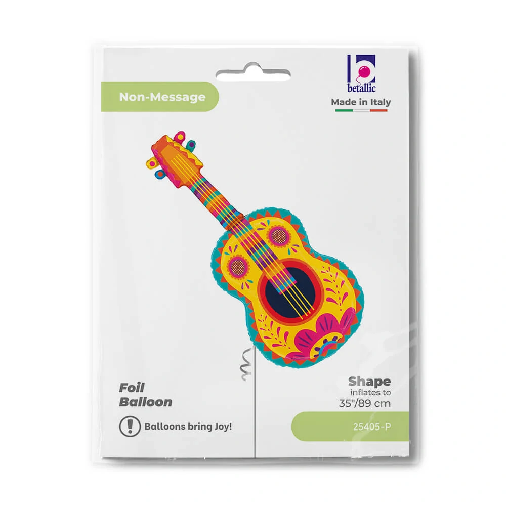 Foliový balonek Day of the Dead kytara 97 cm