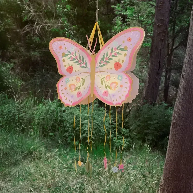 Piňata Motýl růžový - 47 × 39 cm