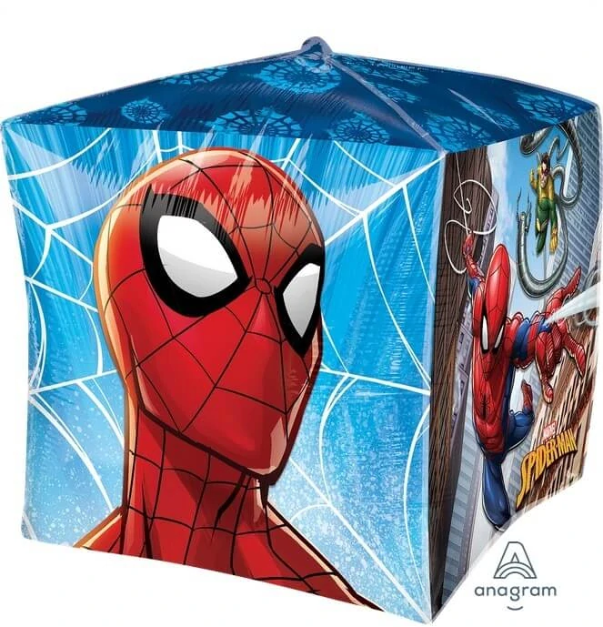 Fóliový balonek krychle Spiderman 38 cm