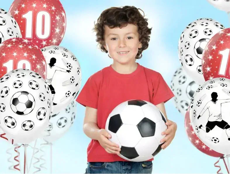 Latexové balonky fotbal 30 cm - 6 ks