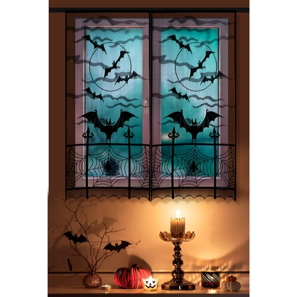 Halloweenská dekorace na okno Netopýři 102 × 213 cm