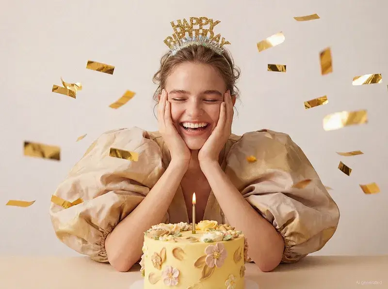 Narozeninová čelenka Happy Birthday zlatá