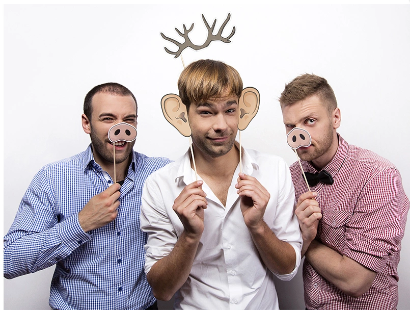 Rekvizity do fotokoutku - parohy-prasečí rypák-uši