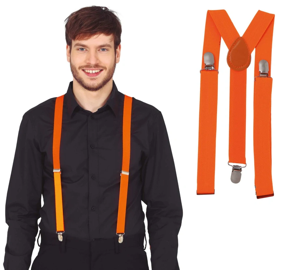 Neonové oranžové kšandy