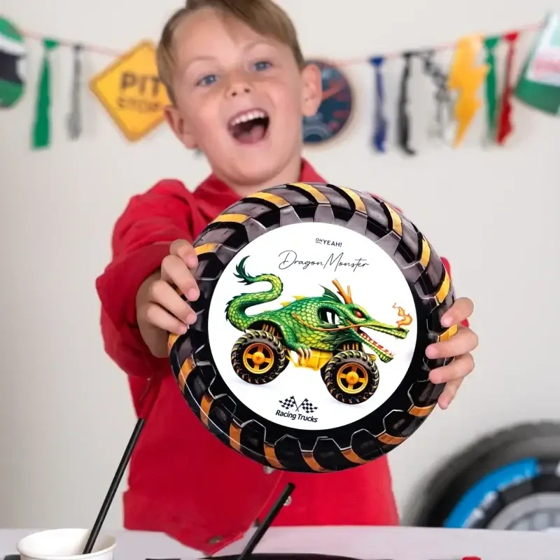 Papírové talíře Dračí monstrum 23 cm - 6 ks