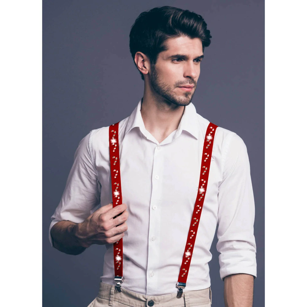 Vánoční kšandy červené