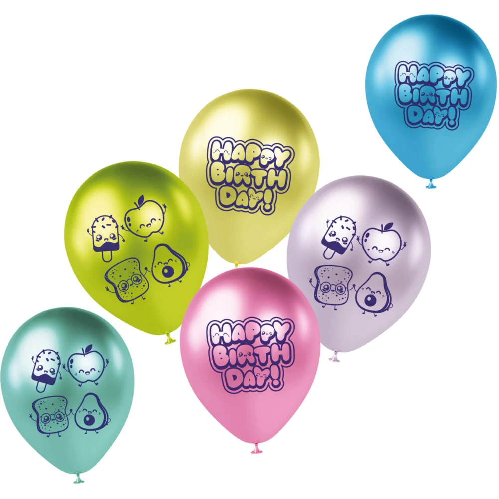 Latexové balonky HB Roztomilé jídlo 33 cm - 6 ks