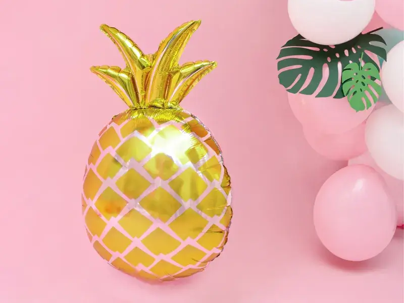 Foliový balonek zlatý ananas 63 cm