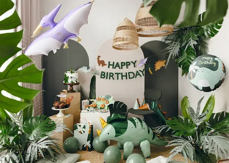Fóliový balonek Happy Birthday brontosaurus 35 × 35 cm