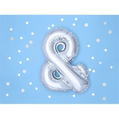 Foliový symbol And stříbrný 35 cm