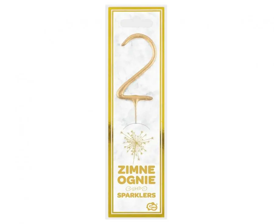 Ozdoba na dort - prskavka číslice 2