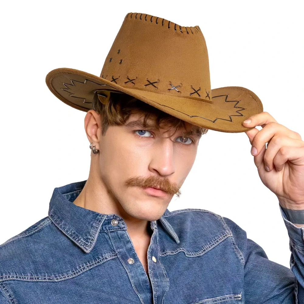 Kovbojský světle hnědý klobouk