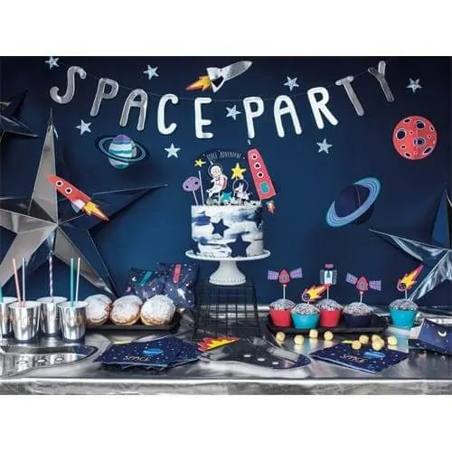 Ozdoba na dort Space 7 ks