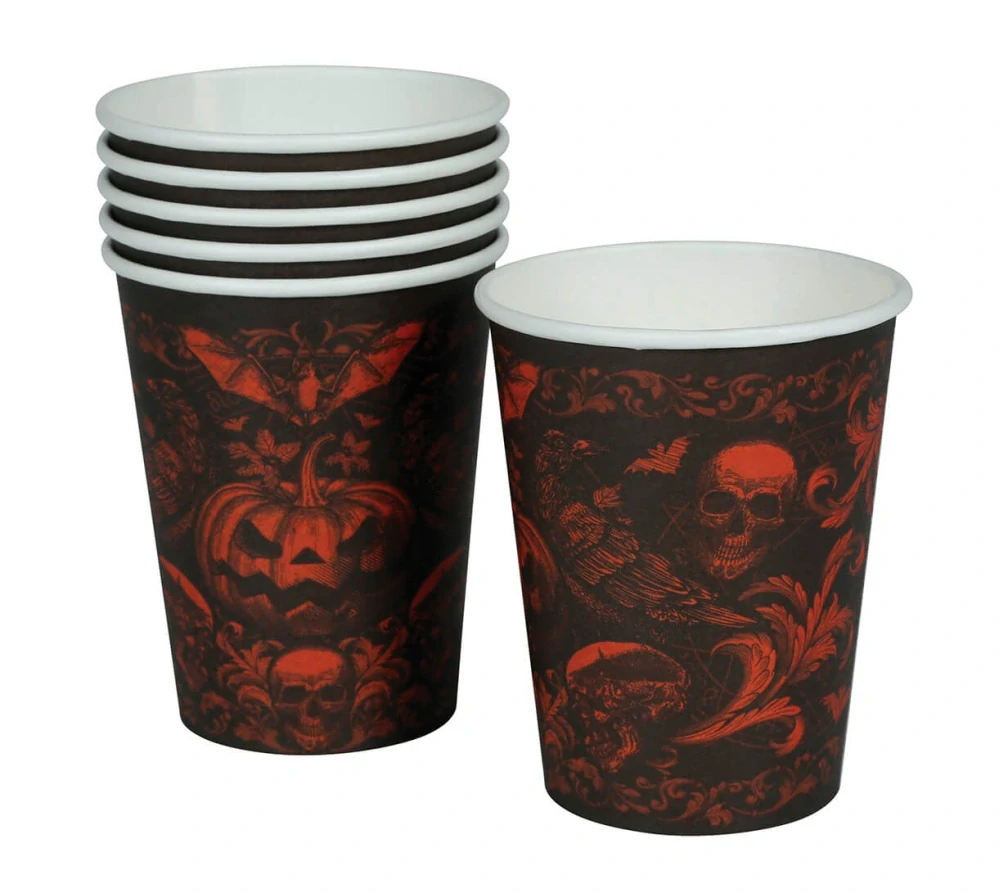 Papírové kelímky Děsivá dýně 6 ks