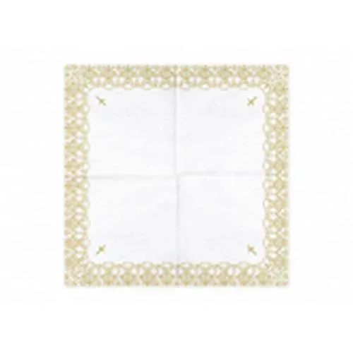 Papírové ubrousky Křtiny - zlaté ornamenty 20 ks