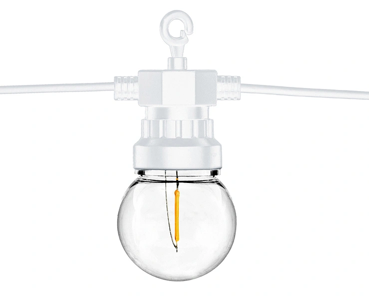Světelný řetěz s LED žárovkami - bílý 8 m