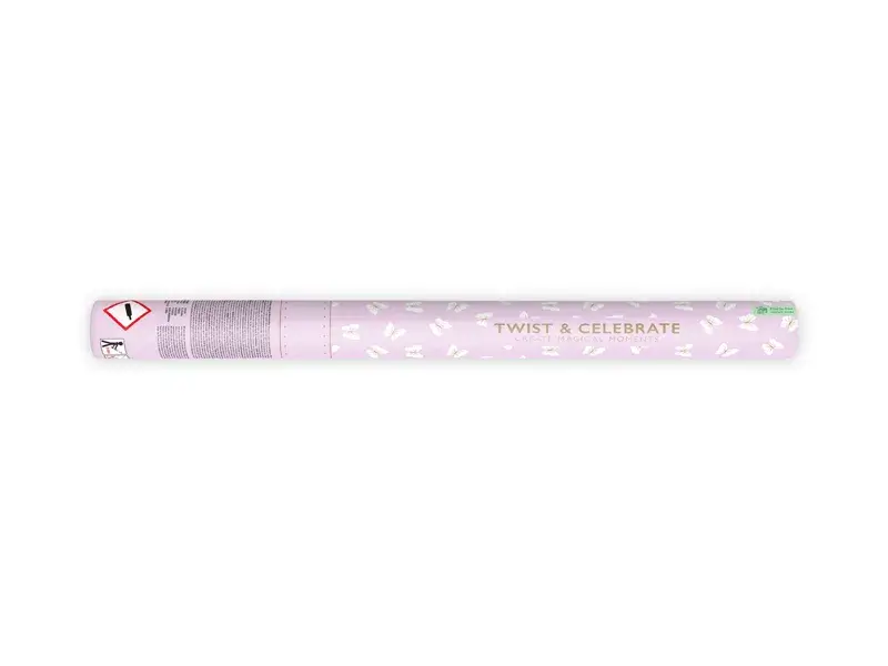 Vystřelovací konfety bílí motýli 60 cm