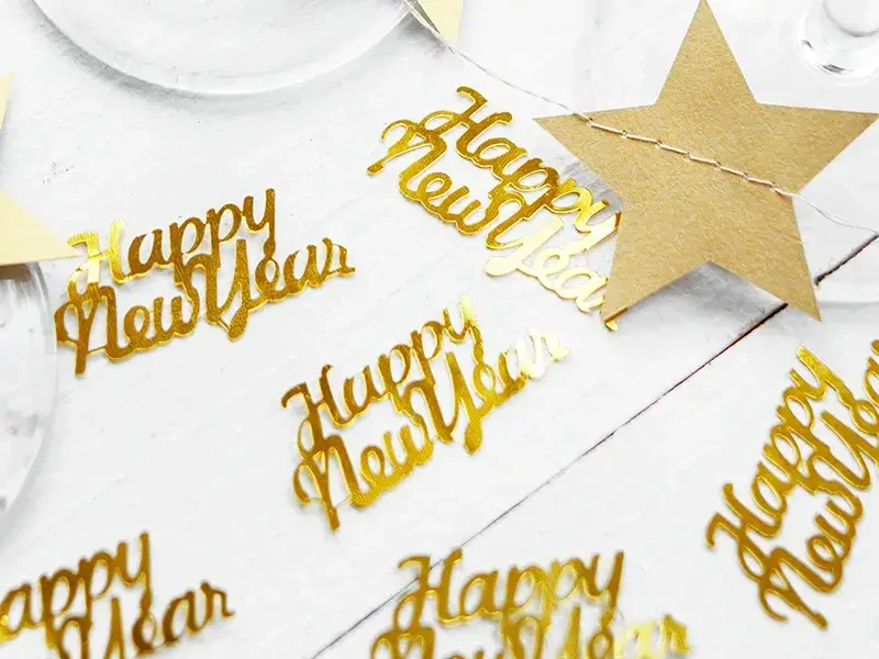Konfety Happy New Year zlaté - 3g