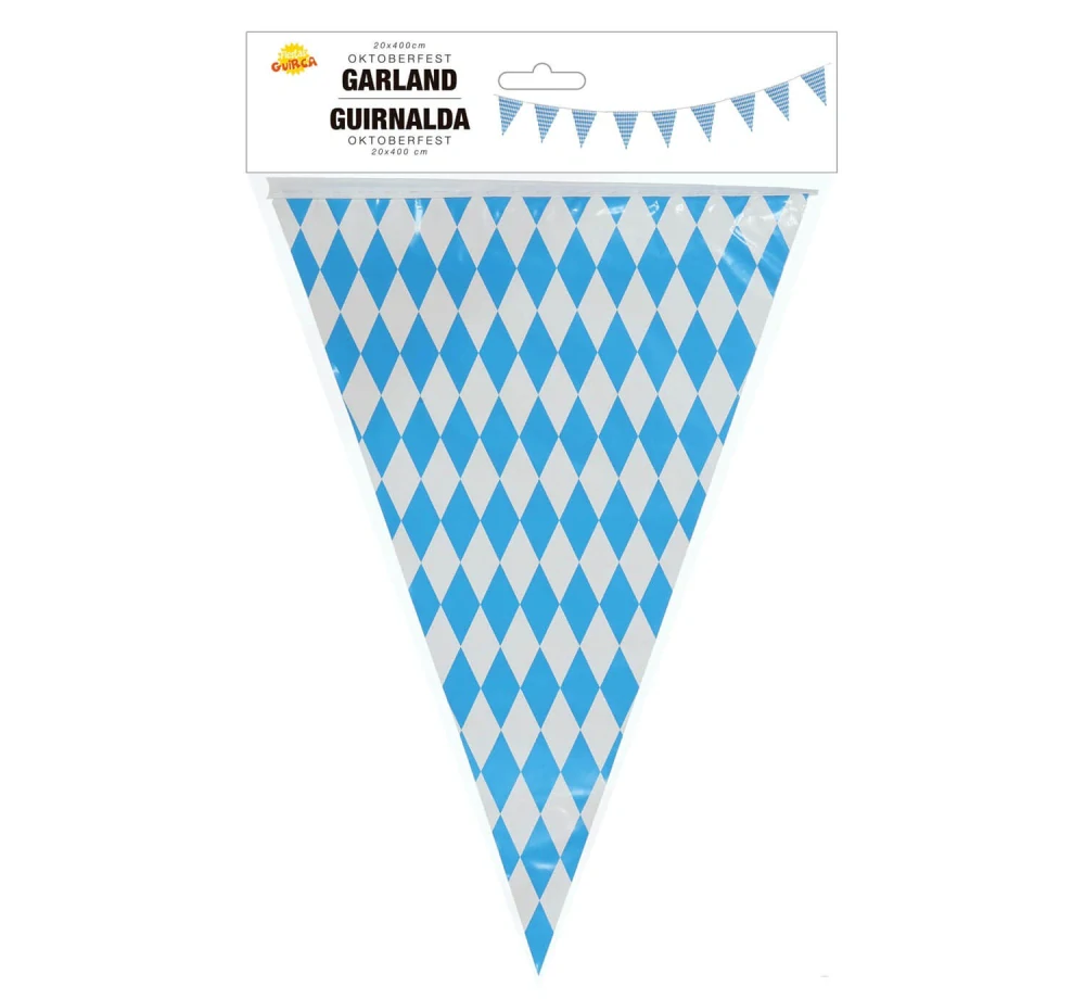 Vlaječková girlanda modro-bílá 20 x 400 cm