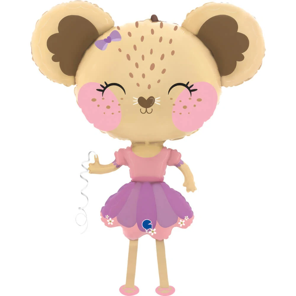 Fóliový balonek chodící Baletka myška 91cm