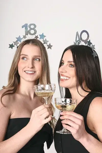 Čelenka s hvězdami 18. narozeniny stříbrná