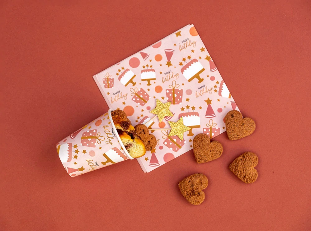 Papírové kelímky Rosegold dort 8ks