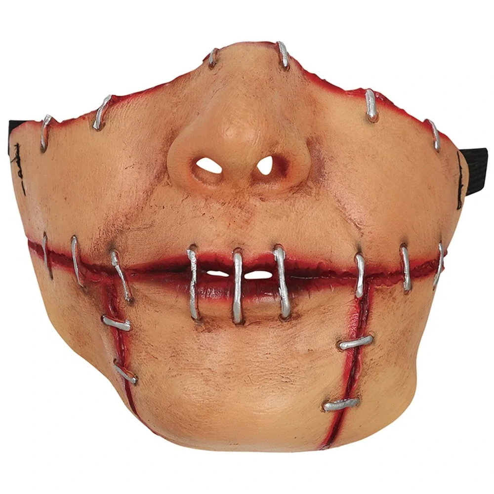 Halloweenská polomaska Sešitá ústa